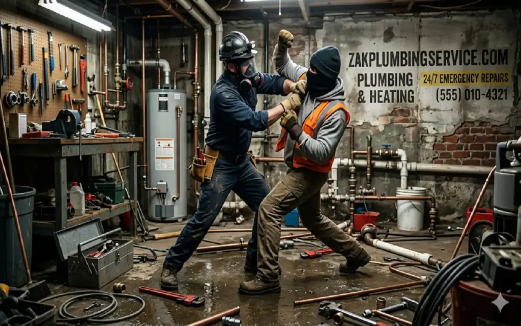 aaron the plumber fight