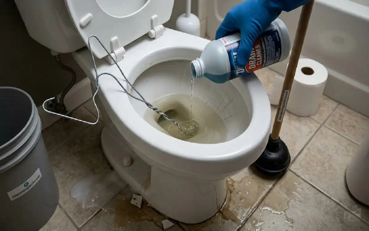 how do you get a toilet unclogged