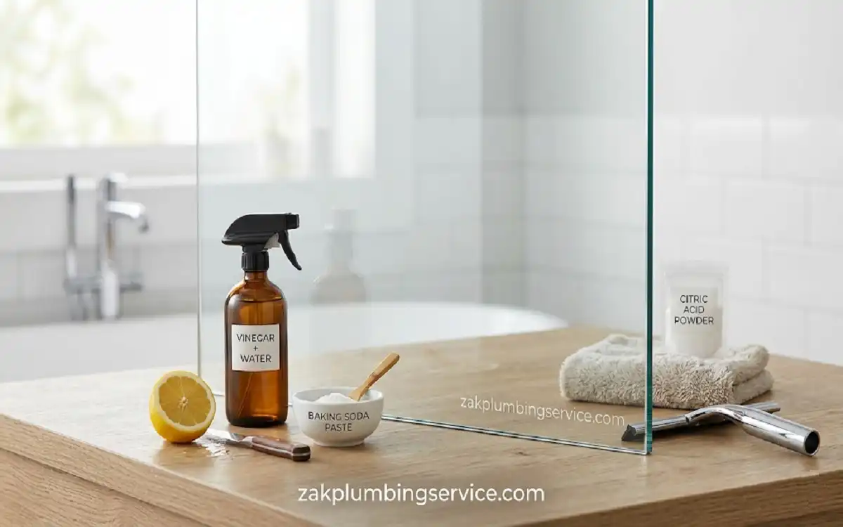 how to get hard water stains off glass