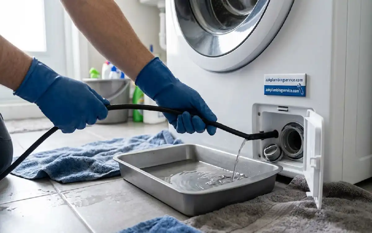 how to drain water from washer