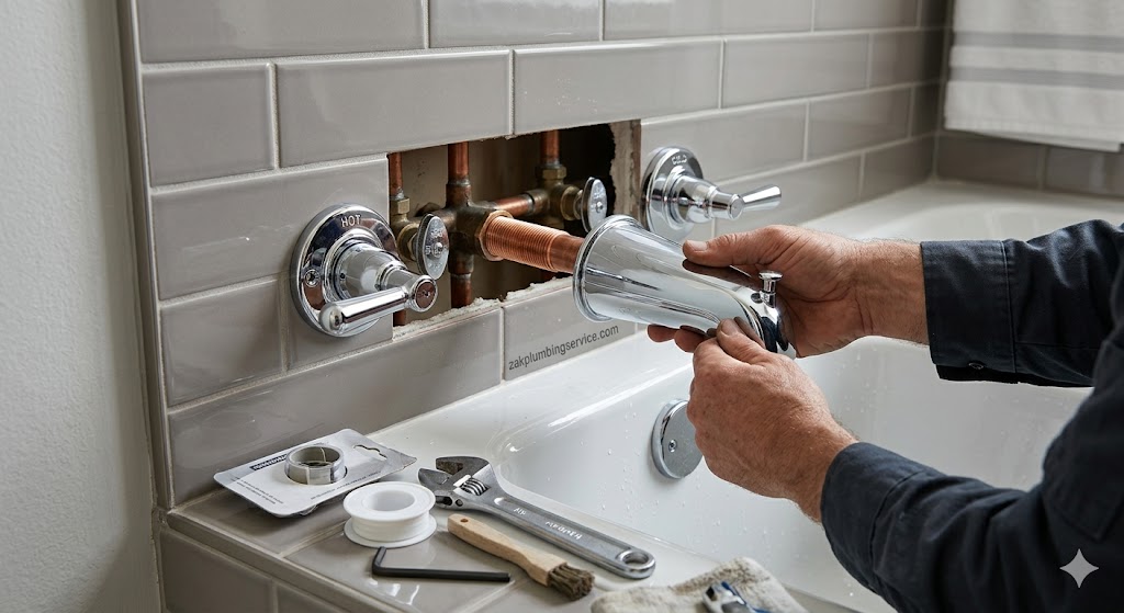 how to install bathtub faucet