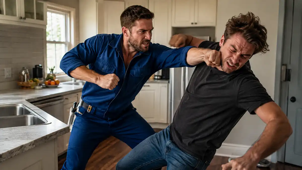 aaron the plumber fight