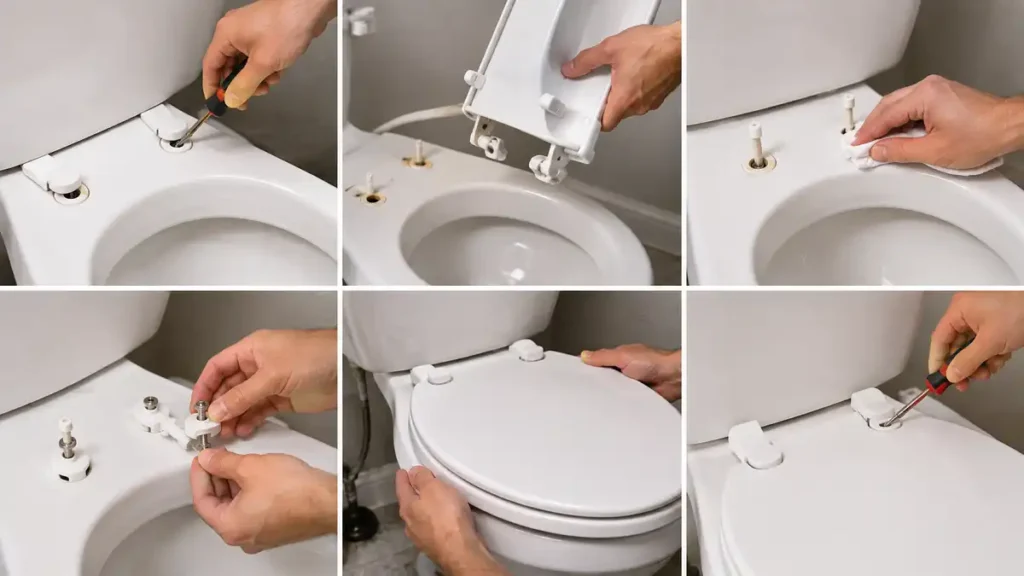 how to replace toilet seat